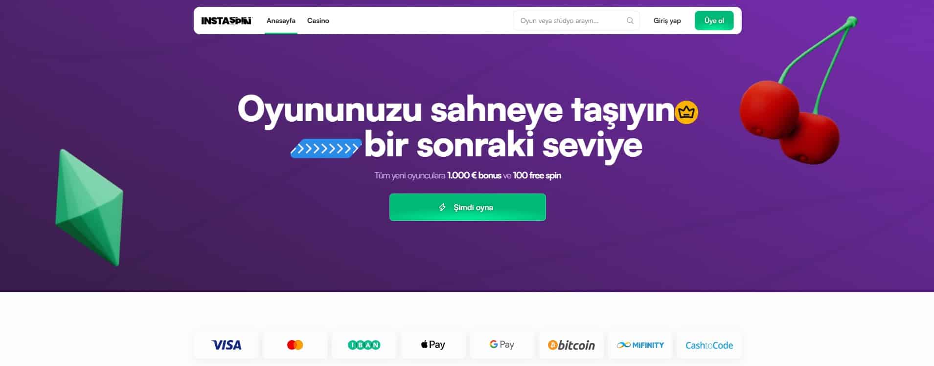 InstaSpin - Yeni Üyelere Bonus Veren Siteler